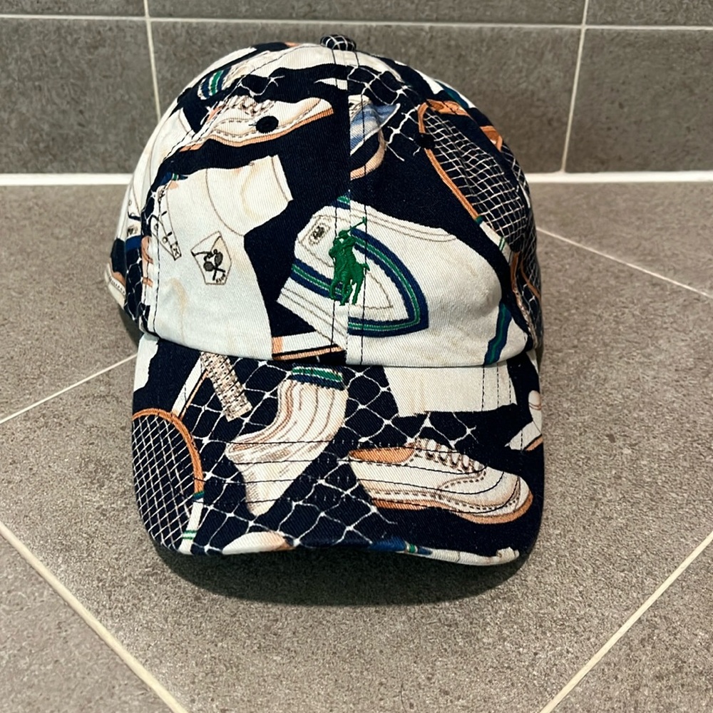 Polo Ralph Lauren Wimbledon Tennis Hat Cap Strap Back One Size - Picture 2 of 16
